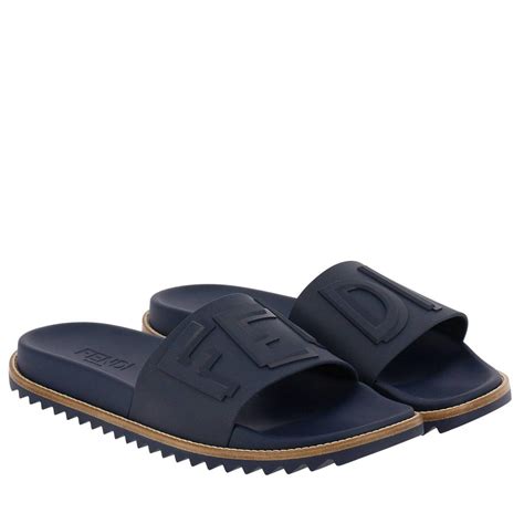 mens fendi sliders|Fendi denim slides.